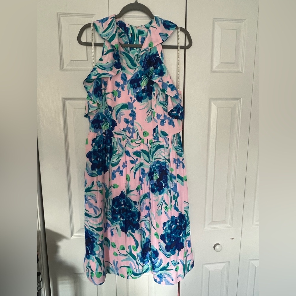 NWT Lilly Pulitzer Rory Dress, Size 14, Pink Tropics Print